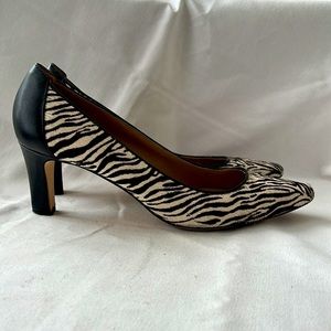 Animal Print Suede Leather Heels